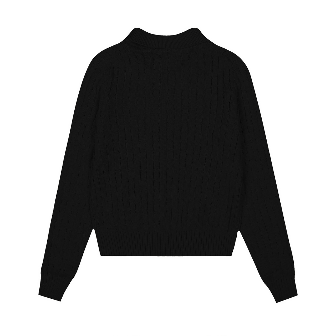 Black Button Sweater