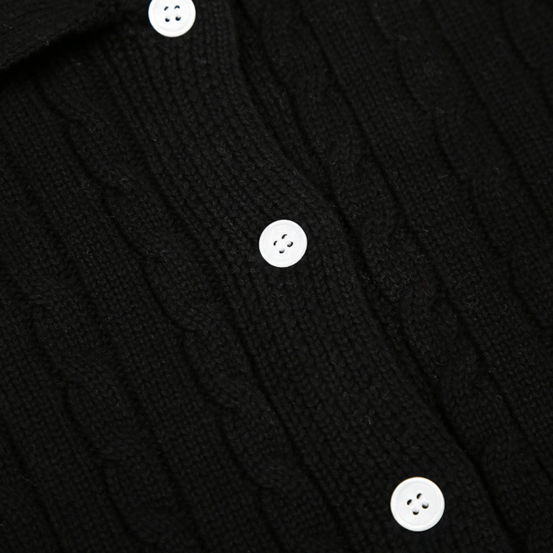 Black Button Sweater