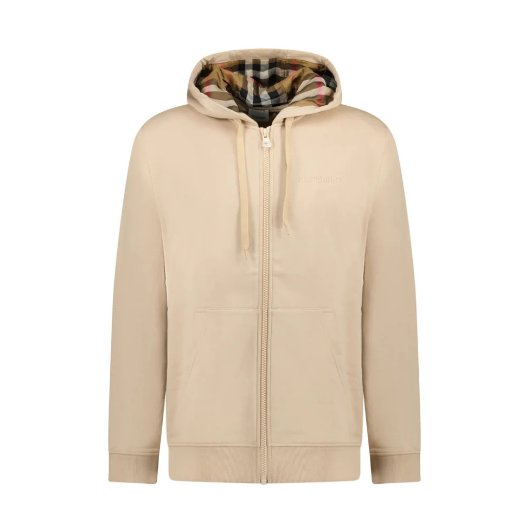 Beige Comfort Zip Hoodie