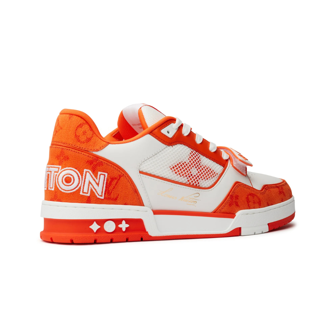 LV Monogram Orange Denim Trainer