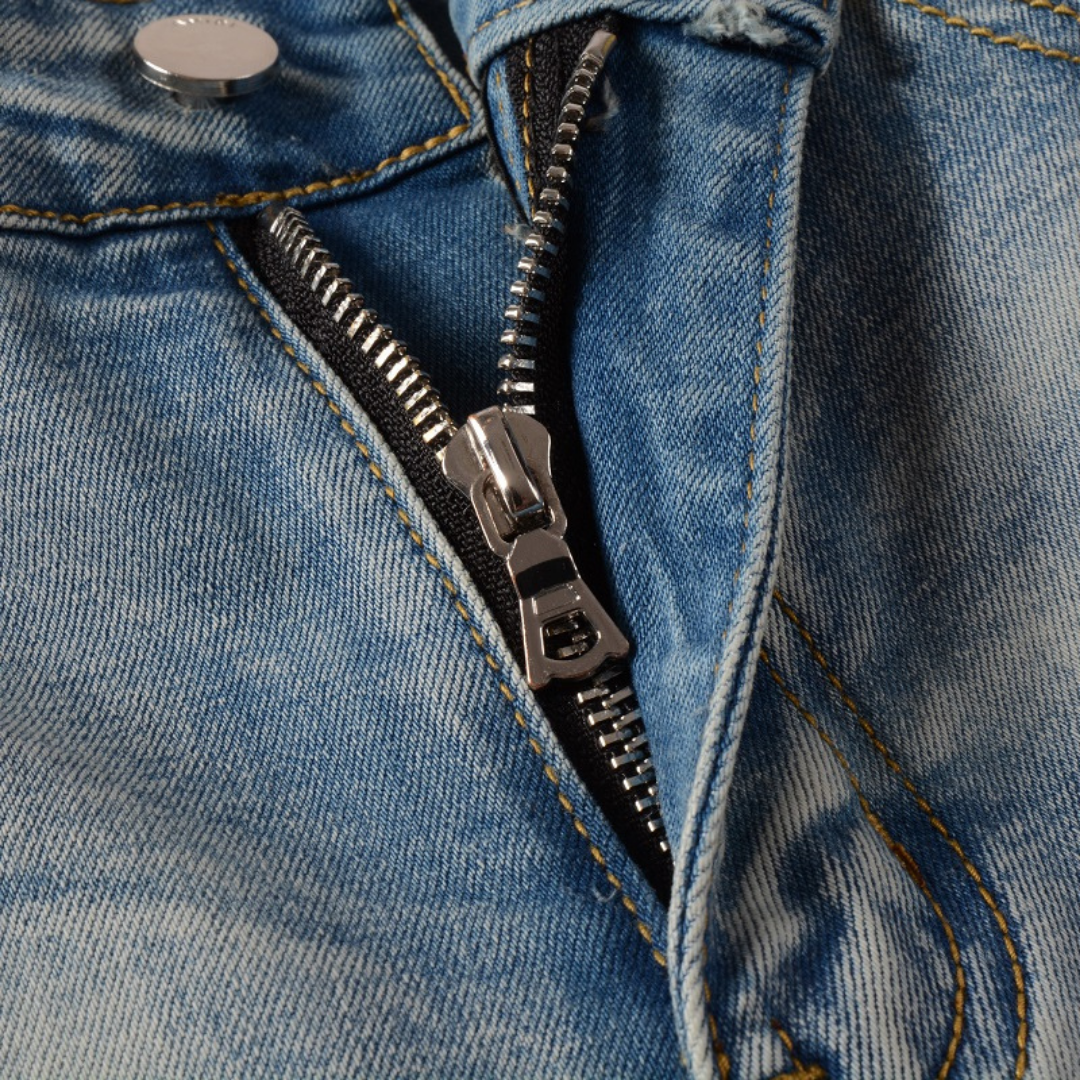 Amr Black Patch Jeans