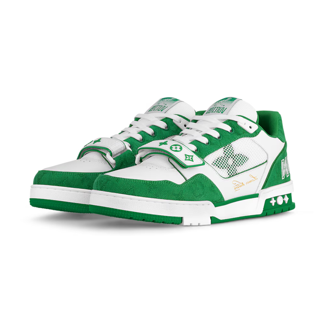 LV Monogram Green Denim Trainer