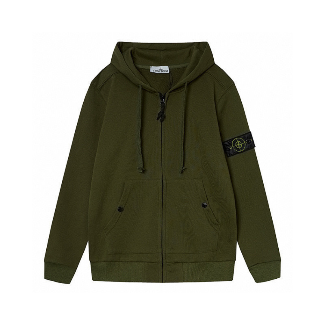 Stone Monogram 3.0 Zip Hoodie