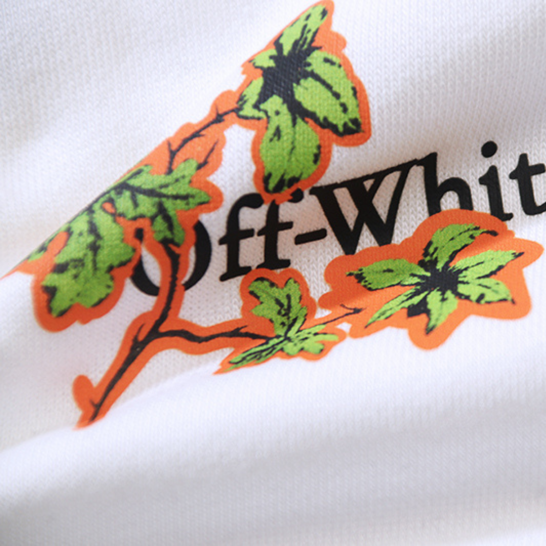 White Pattern Hoodie