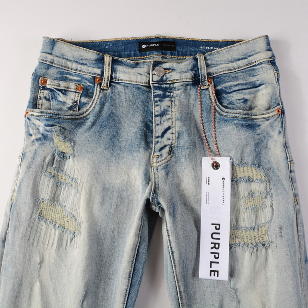 Purple Gradient Light Blue Jeans