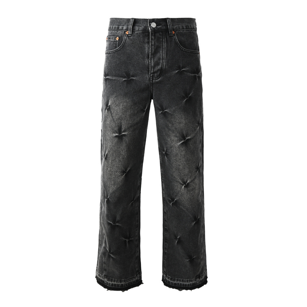 Purple Flared Black Jeans