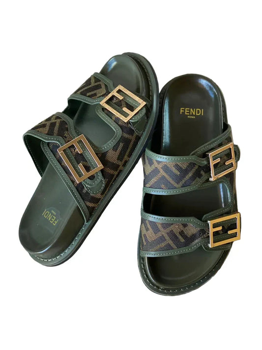 "FF" Sandalen Grün