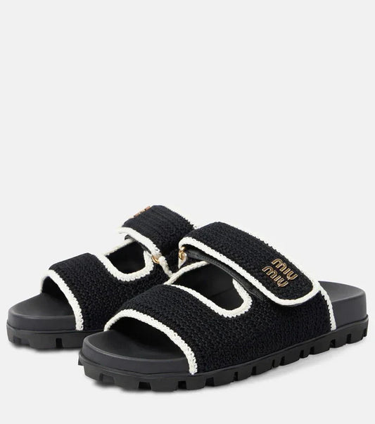 "MIMI" Sandalen Black/White