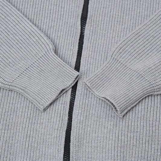 Stone Full Zip Sweater