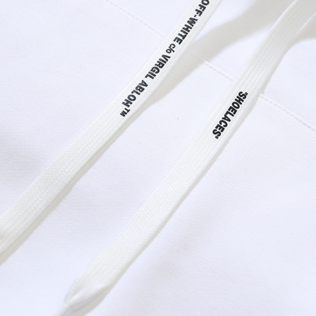 White Pattern Hoodie