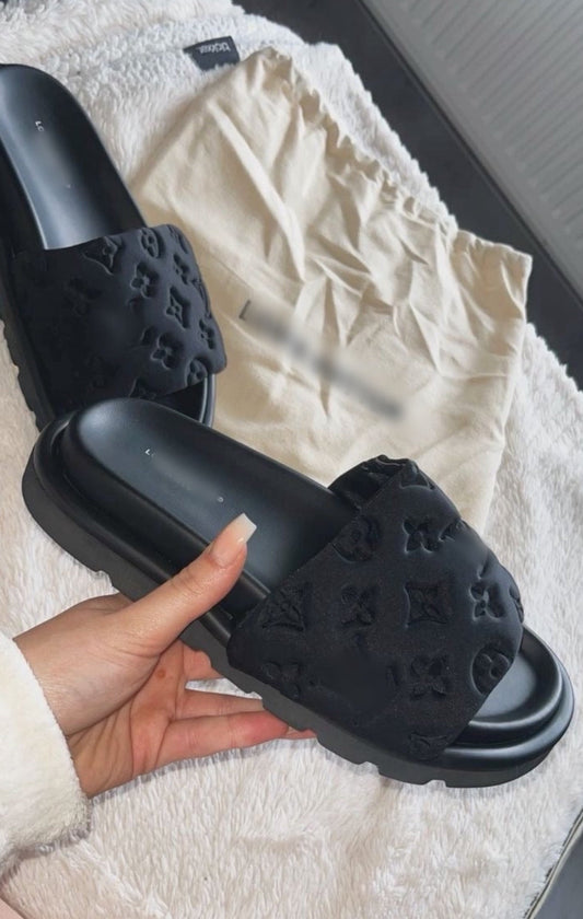 "LV" Sandalen Schwarz