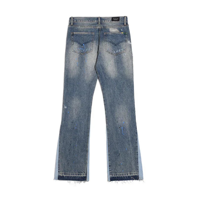 "Wavy" Flared Denim