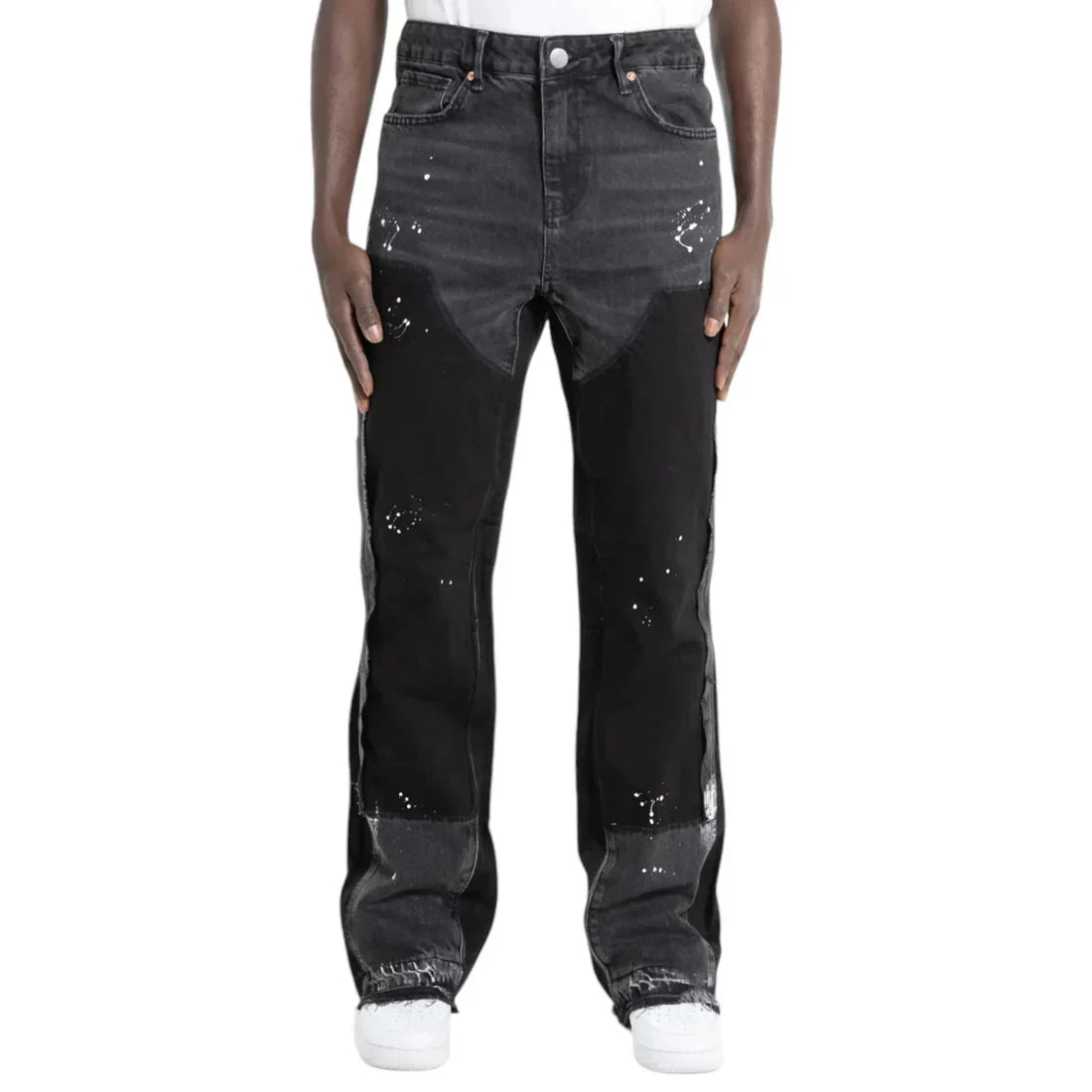 "Black Patch" Flared Denim