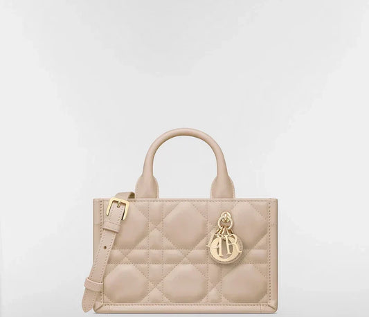 "D*OR" Mini Book Tote Beige