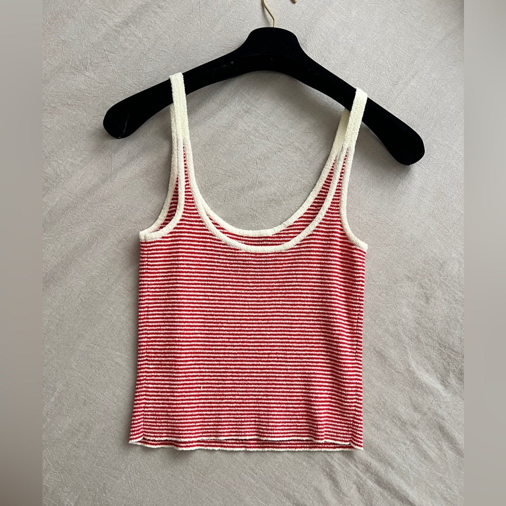 "CC" Stripe Top
