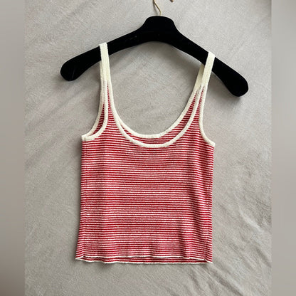 "CC" Stripe Top