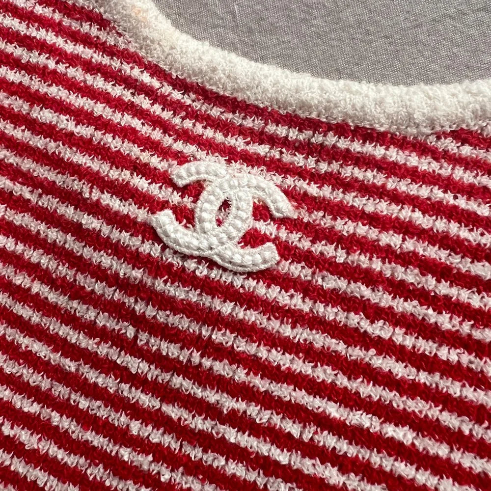 "CC" Stripe Top