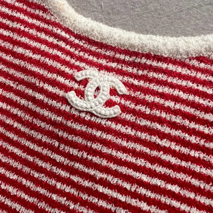 "CC" Stripe Top