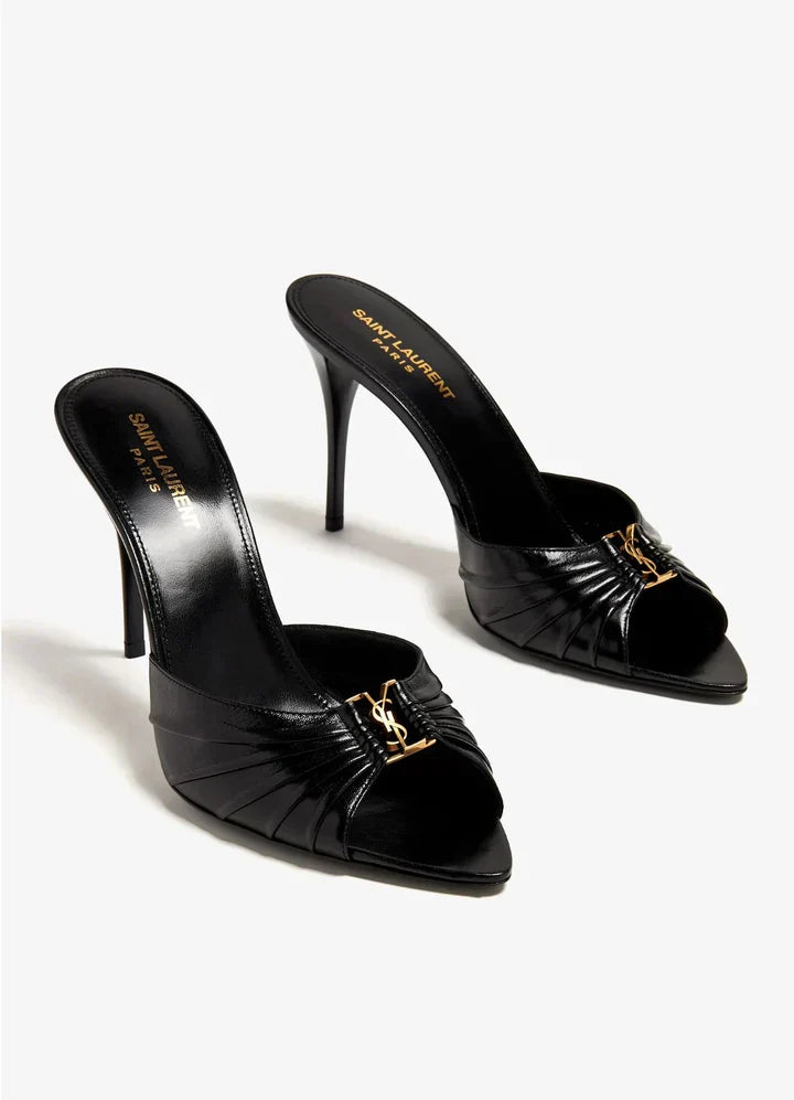 "SL" Black Sandals