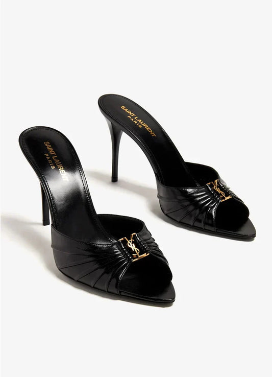 "SL" Black Sandals