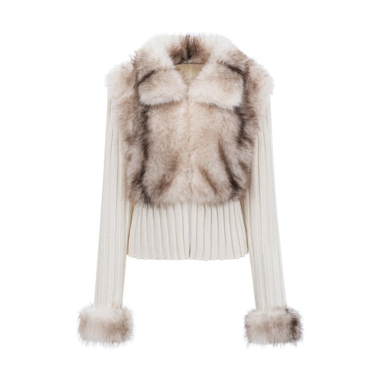 Cardigan mit Fell
